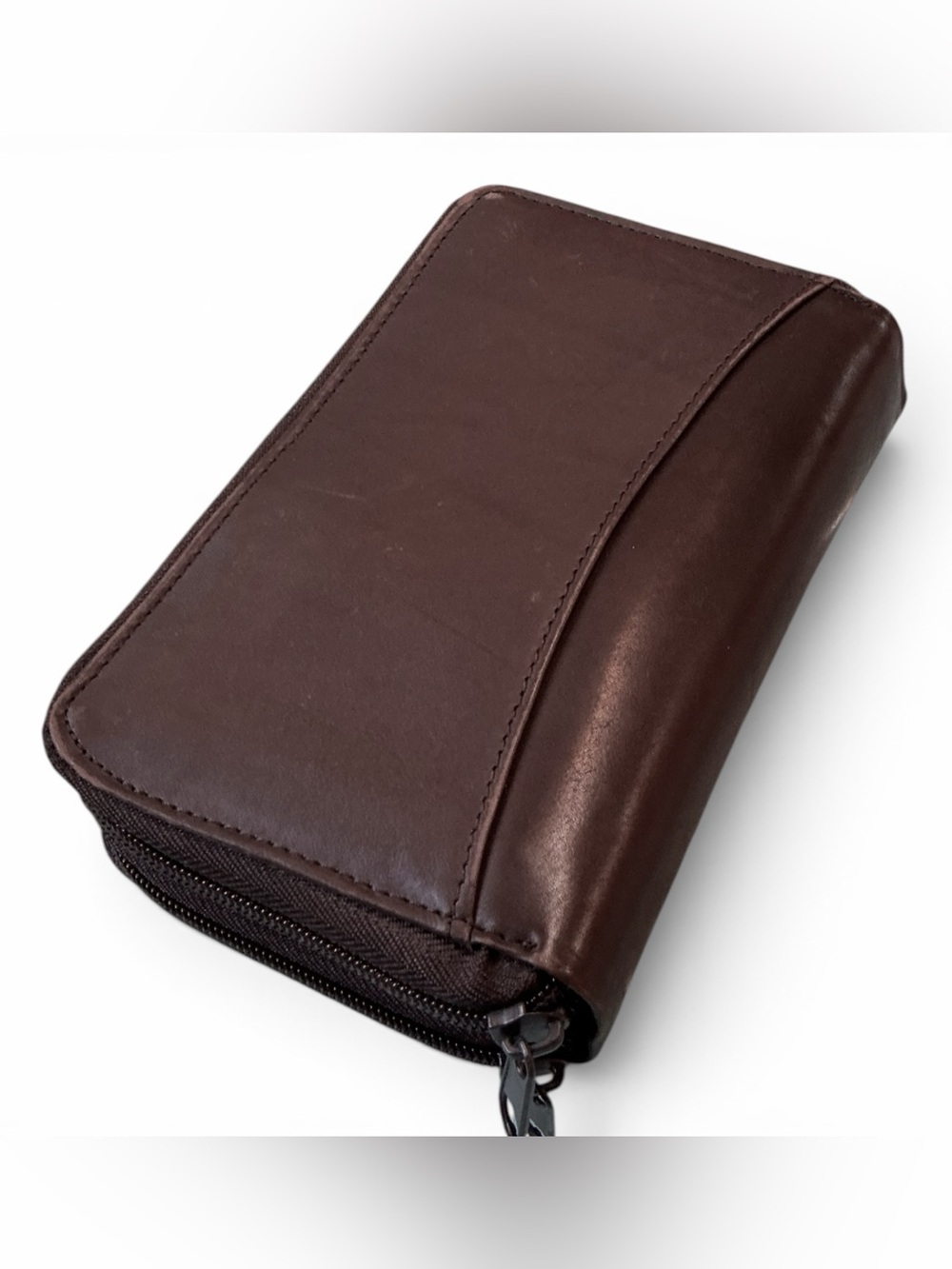 VTG Wilsons Leather Address Planner Notepad Credit Card Wallet Full Zip 4.5”x7”